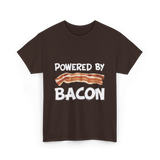 Powered By Bacon Bacon Lovers T-Shirt - Dark Chocolate