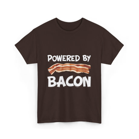 Powered By Bacon Bacon Lovers T-Shirt - Dark Chocolate