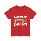 Powered By Bacon Bacon Lovers T-Shirt - Red