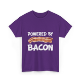 Powered By Bacon Bacon Lovers T-Shirt - Purple