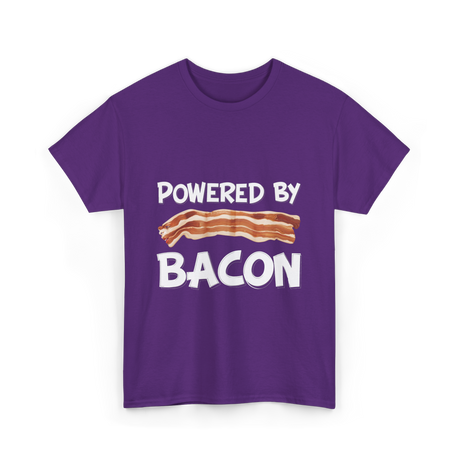 Powered By Bacon Bacon Lovers T-Shirt - Purple