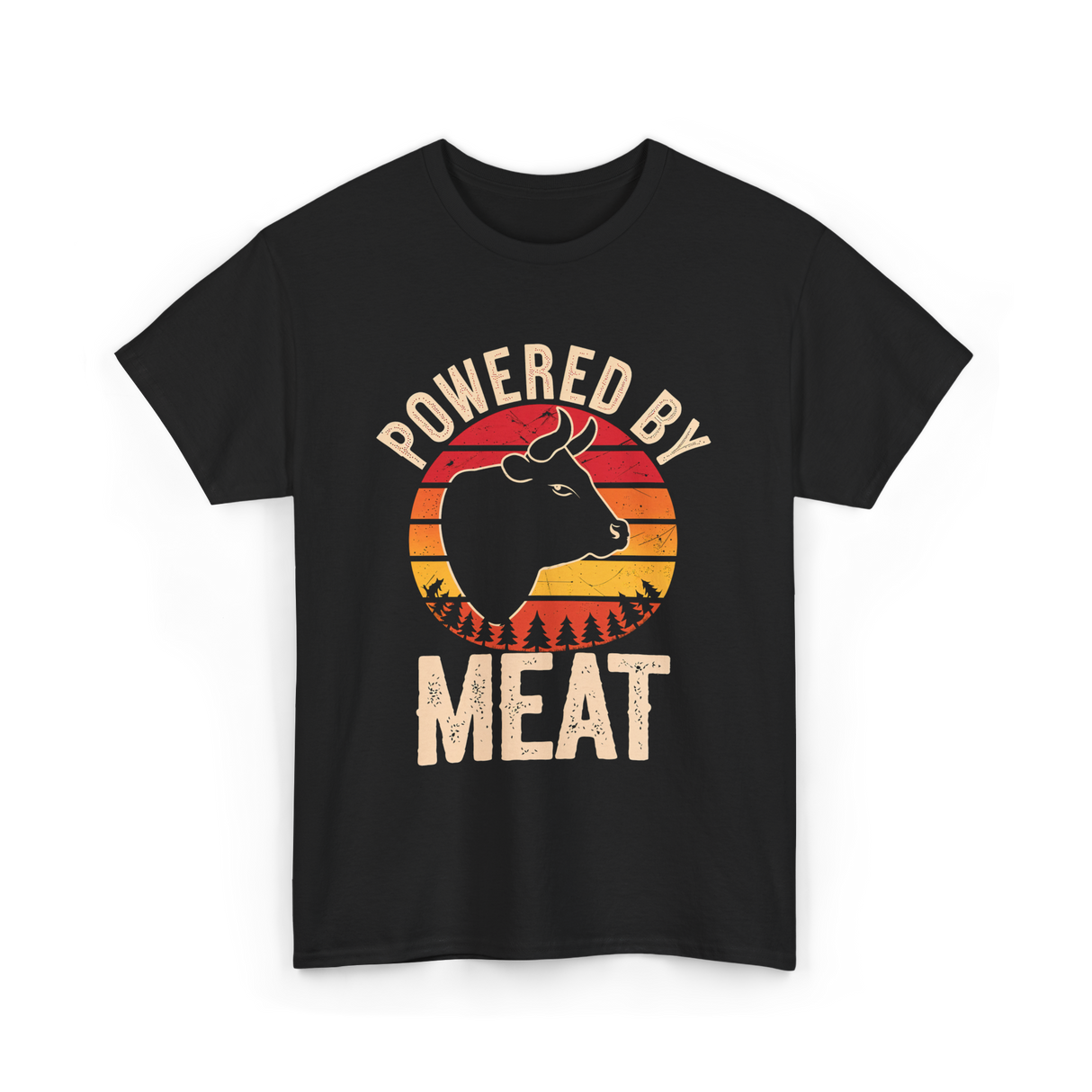 Powered By Meat Carnivore T-Shirt - Black