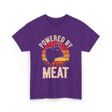 Powered By Meat Carnivore T-Shirt - Purple