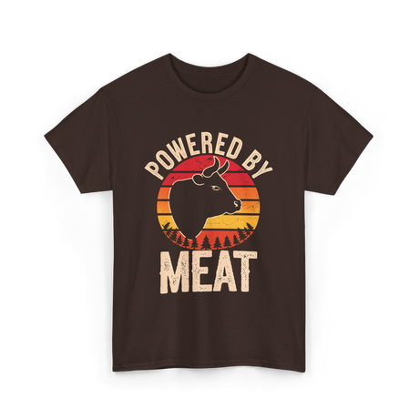 Powered By Meat Carnivore T-Shirt - Dark Chocolate