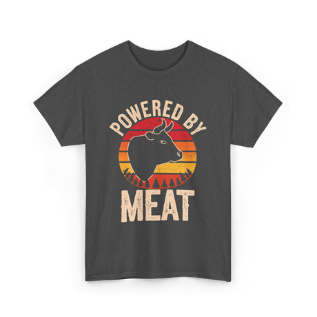 Powered By Meat Carnivore T-Shirt - Dark Heather