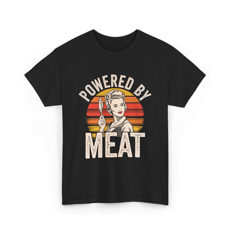 Powered By Meat Carnivore Woman T-Shirt - Black