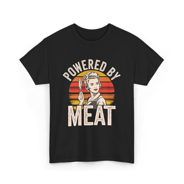 Powered By Meat Carnivore Woman T-Shirt - Black