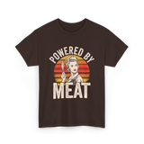 Powered By Meat Carnivore Woman T-Shirt - Dark Chocolate