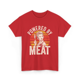 Powered By Meat Carnivore Woman T-Shirt - Red