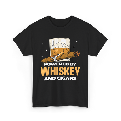 Powered By Whiskey Cigars T-Shirt - Black