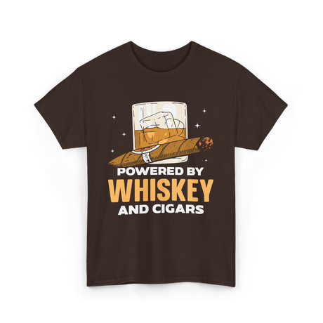 Powered By Whiskey Cigars T-Shirt - Dark Chocolate