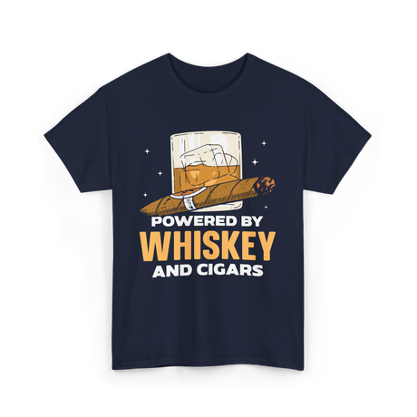 Powered By Whiskey Cigars T-Shirt - Navy