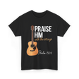 Praise Him With Strings Christian T-Shirt - Black