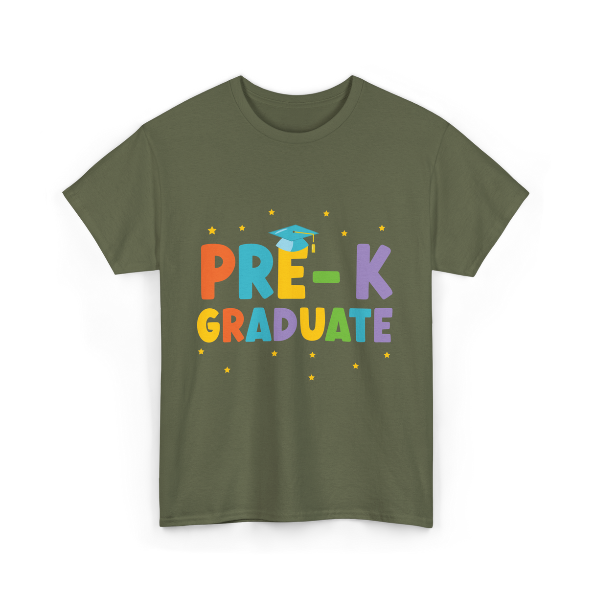 Pre-K Graduate Kids Graduate T-Shirt - Military Green