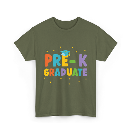 Pre-K Graduate Kids Graduate T-Shirt - Military Green