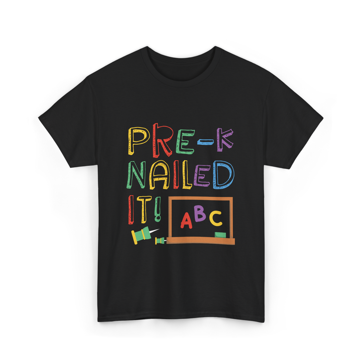 Pre-K Nailed It Pre-Kindergarten Kids T-Shirt - Black