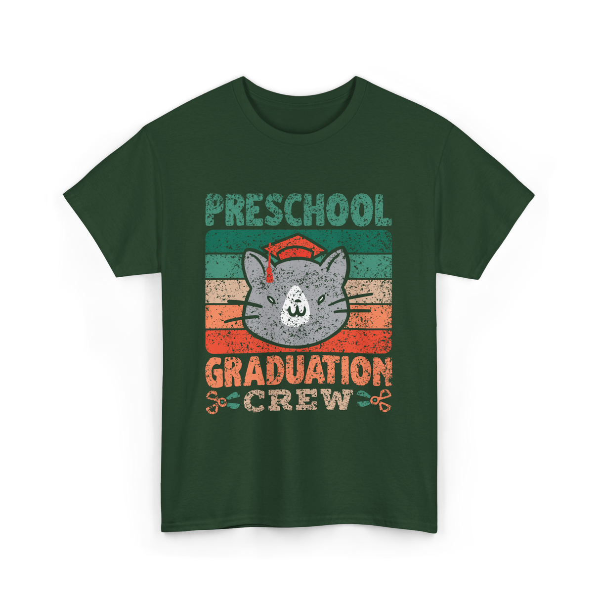 Preschool Graduation Crew Graduation T-Shirt - Forest Green