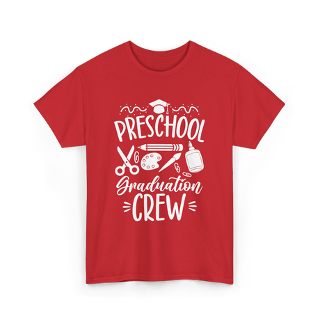 Preschool Graduation Crew Graduation T-Shirt - Red