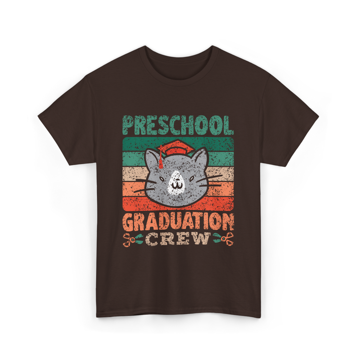 Preschool Graduation Crew Graduation T-Shirt - Dark Chocolate