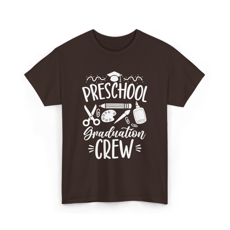 Preschool Graduation Crew Graduation T-Shirt - Dark Chocolate