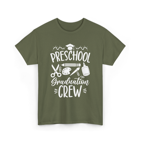 Preschool Graduation Crew Graduation T-Shirt - Military Green