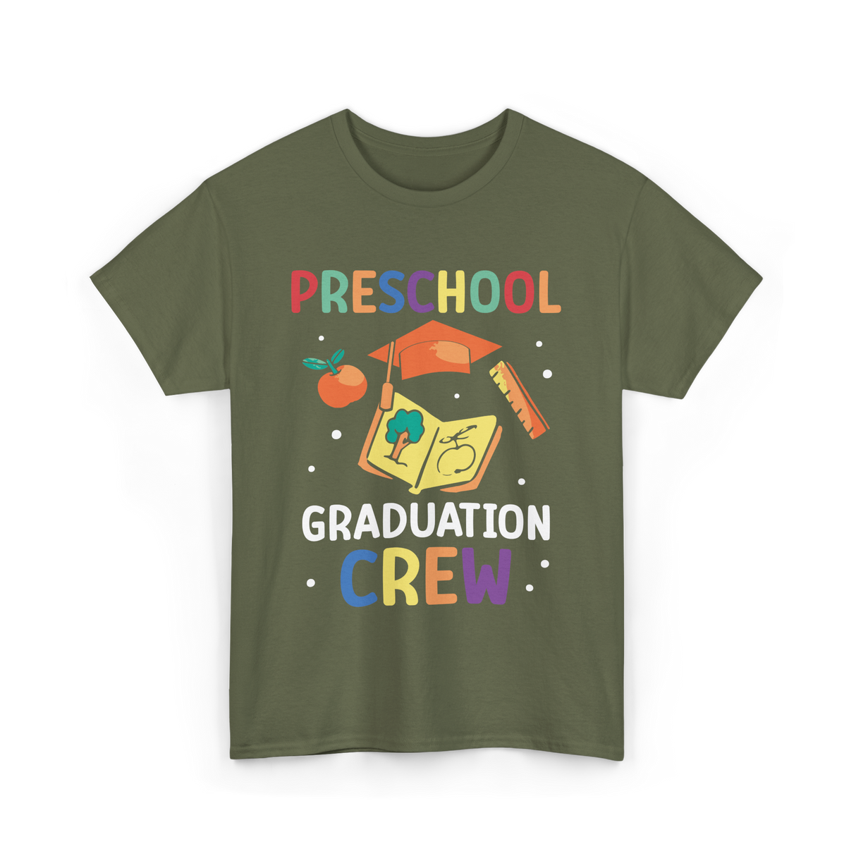 Preschool Graduation Crew Preschool T-Shirt - Military Green