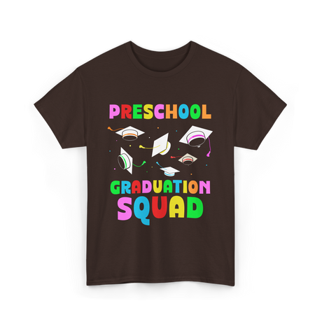 Preschool Graduation Squad Graduation T-Shirt - Dark Chocolate