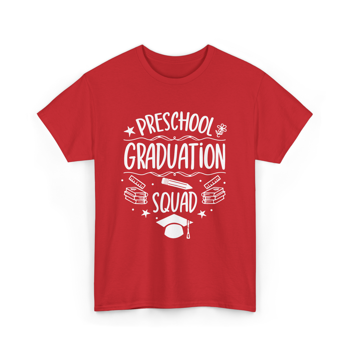 Preschool Graduation Squad Graduation T-Shirt - Red