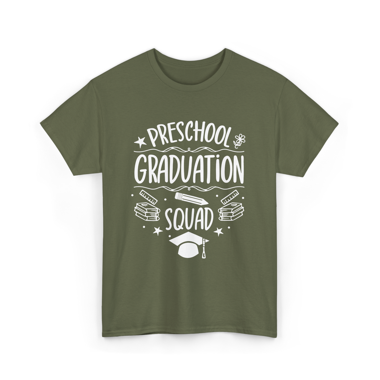 Preschool Graduation Squad Graduation T-Shirt - Military Green