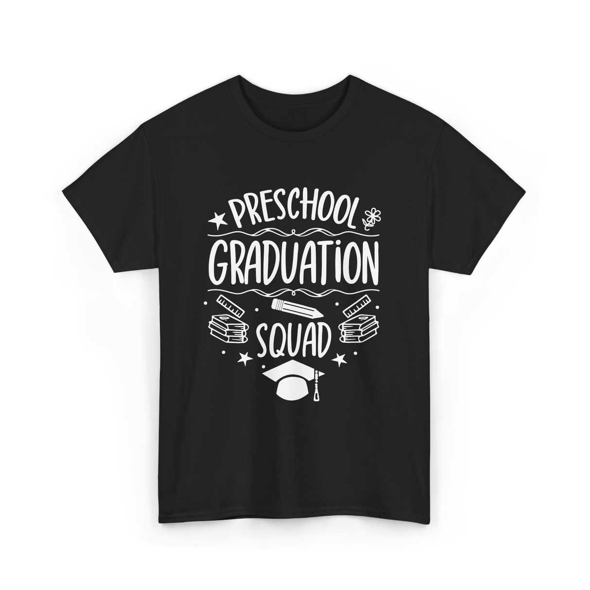 Preschool Graduation Squad Graduation T-Shirt - Black