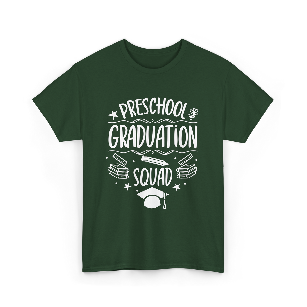 Preschool Graduation Squad Graduation T-Shirt - Forest Green