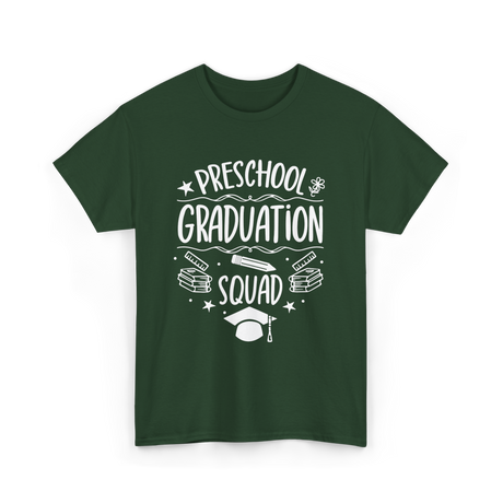 Preschool Graduation Squad Graduation T-Shirt - Forest Green