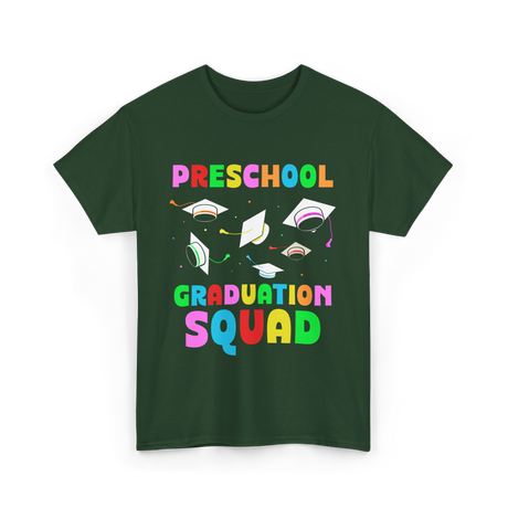 Preschool Graduation Squad Graduation T-Shirt - Forest Green