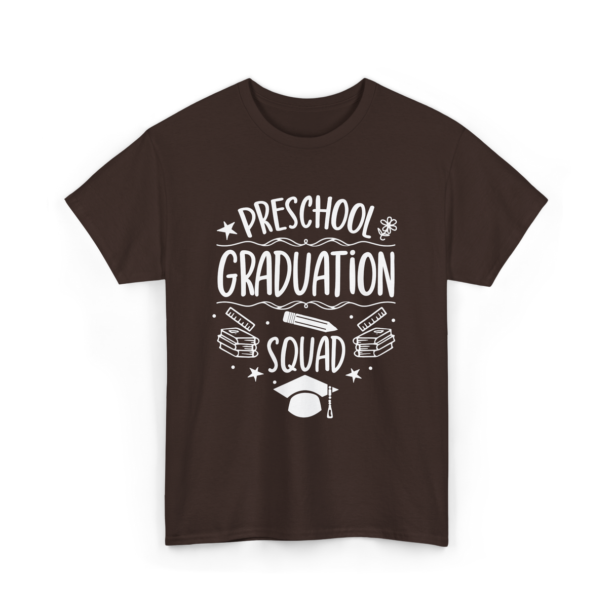 Preschool Graduation Squad Graduation T-Shirt - Dark Chocolate