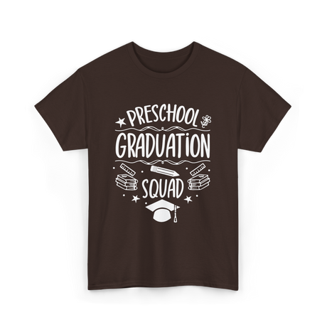 Preschool Graduation Squad Graduation T-Shirt - Dark Chocolate