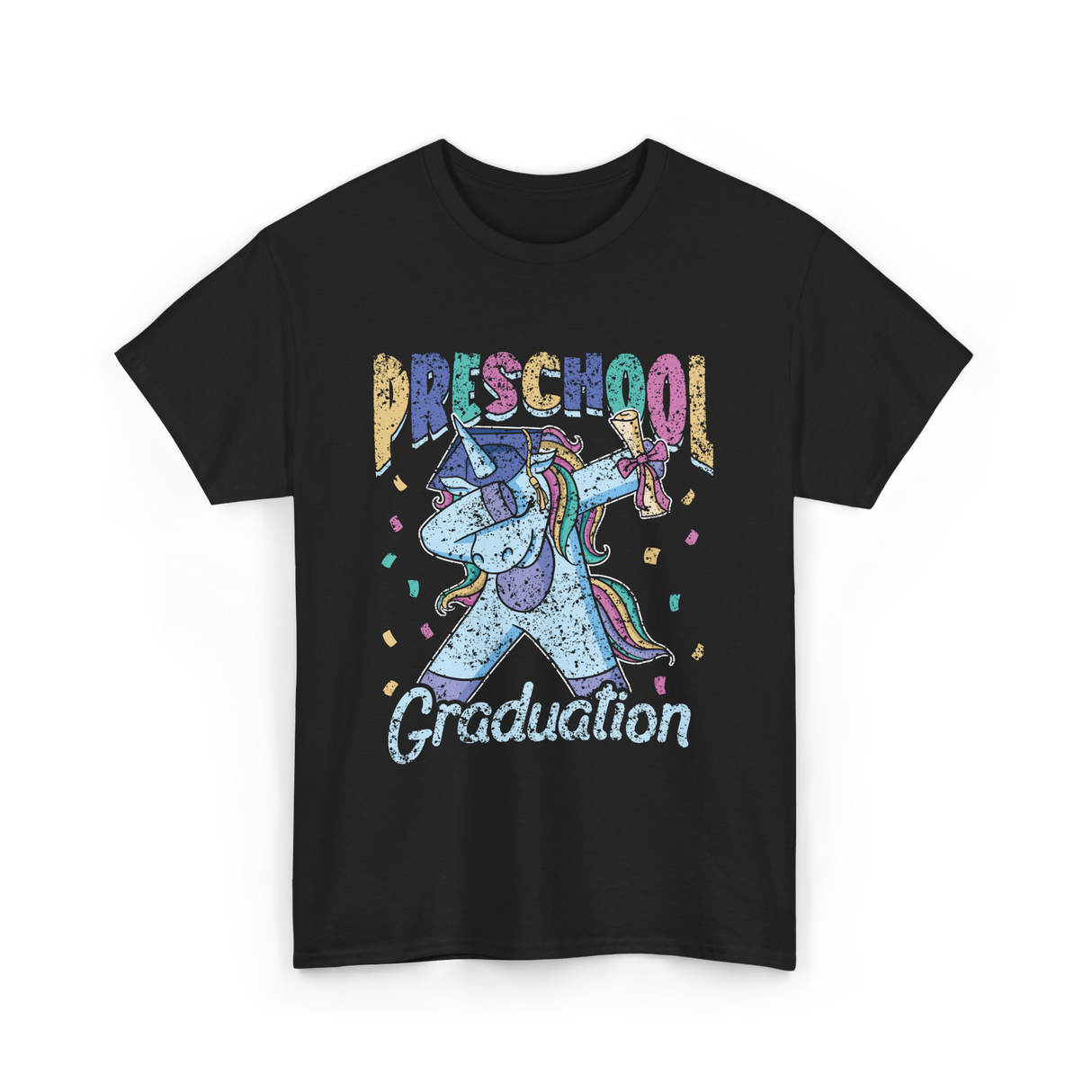 Preschool Graduation Unicorn T-Shirt - Black