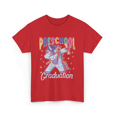 Preschool Graduation Unicorn T-Shirt - Red