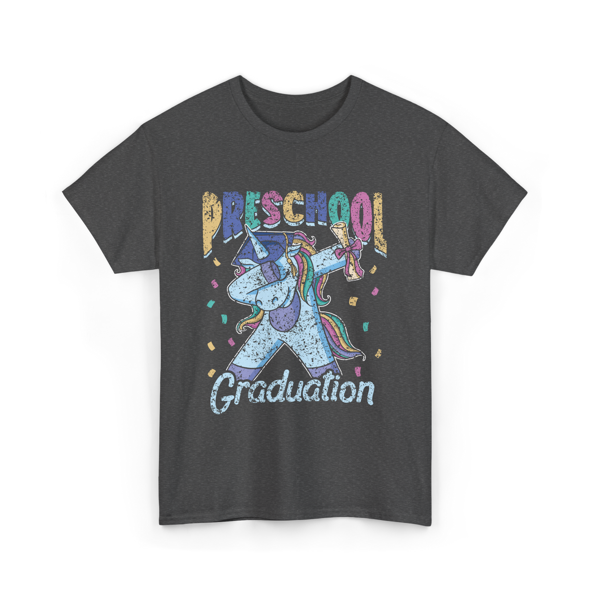 Preschool Graduation Unicorn T-Shirt - Dark Heather