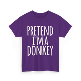 Pretend I'm a Donkey Costume T-Shirt - Purple