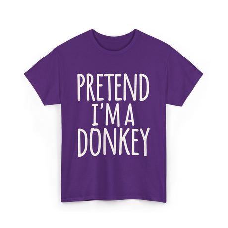 Pretend I'm a Donkey Costume T-Shirt - Purple