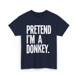 Pretend I'm A Donkey Costume T-Shirt - Navy