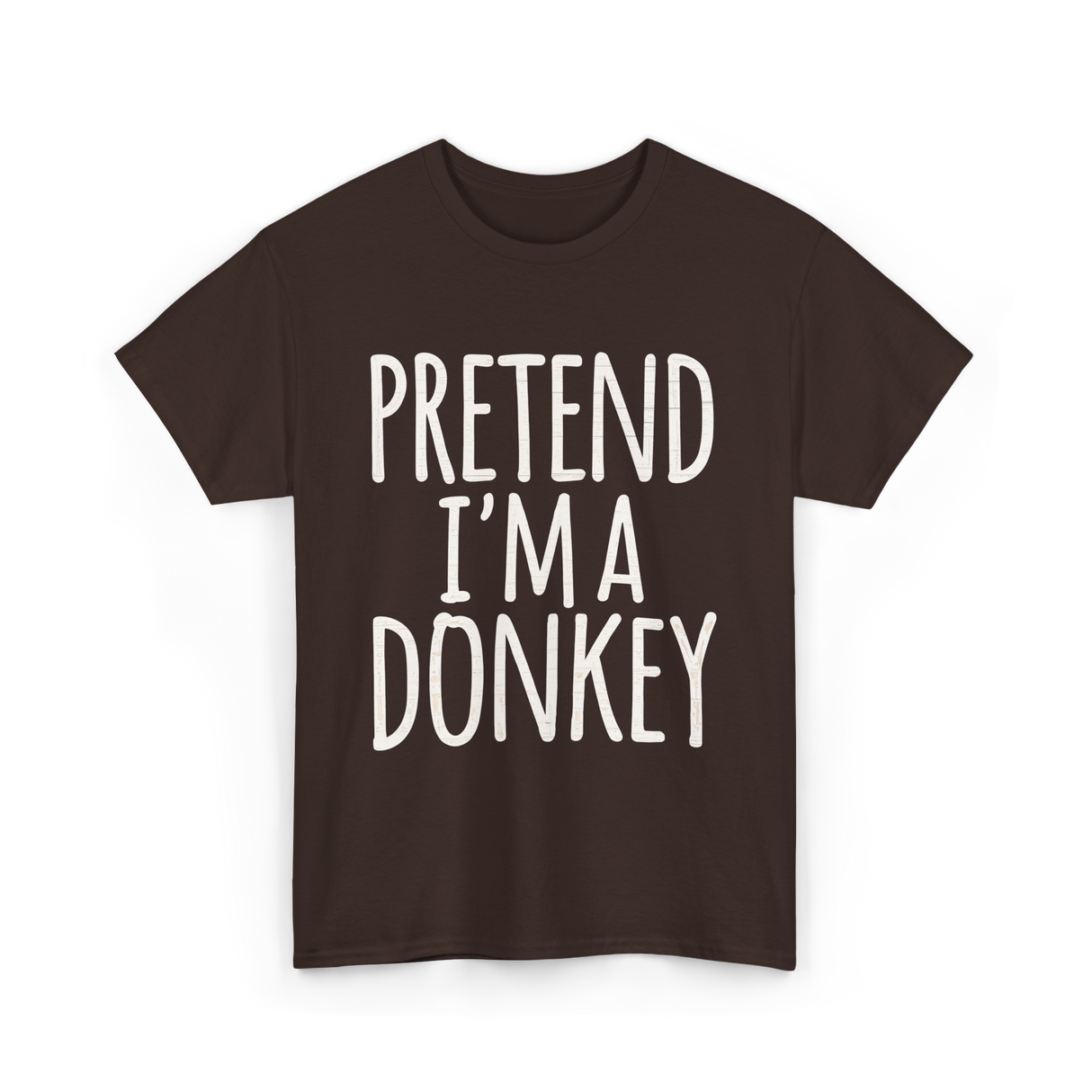 Pretend I'm a Donkey Costume T-Shirt - Dark Chocolate