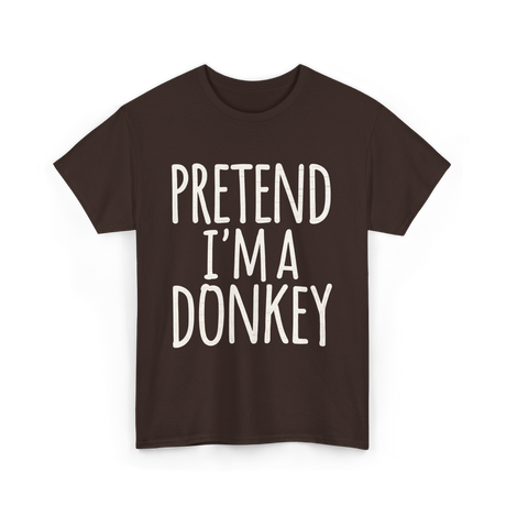 Pretend I'm a Donkey Costume T-Shirt - Dark Chocolate