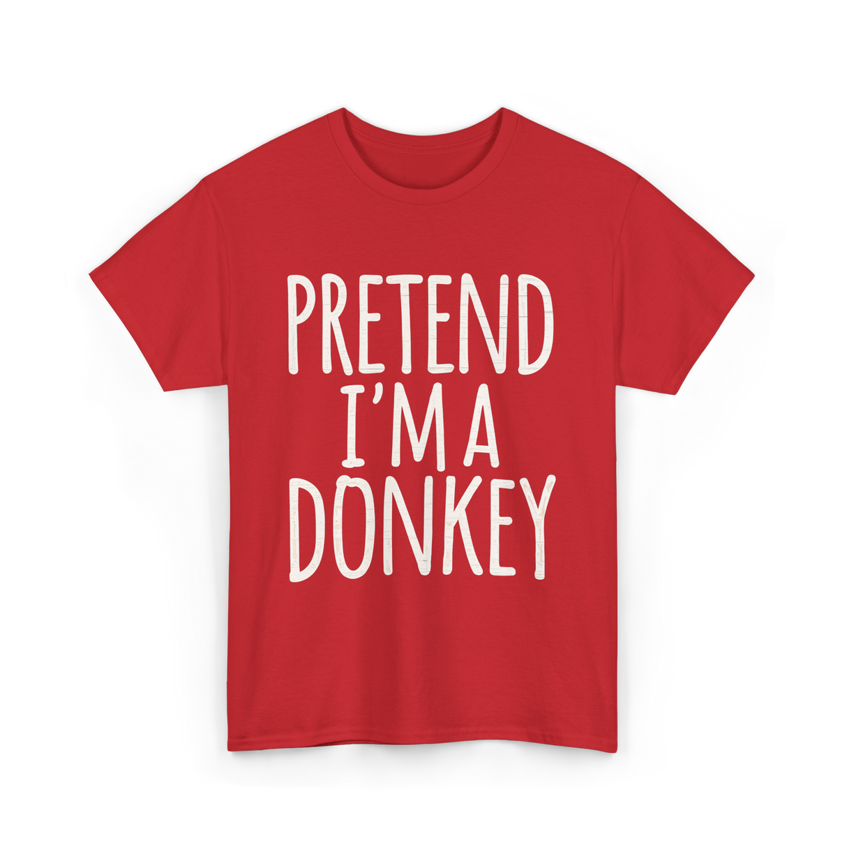 Pretend I'm a Donkey Costume T-Shirt - Red