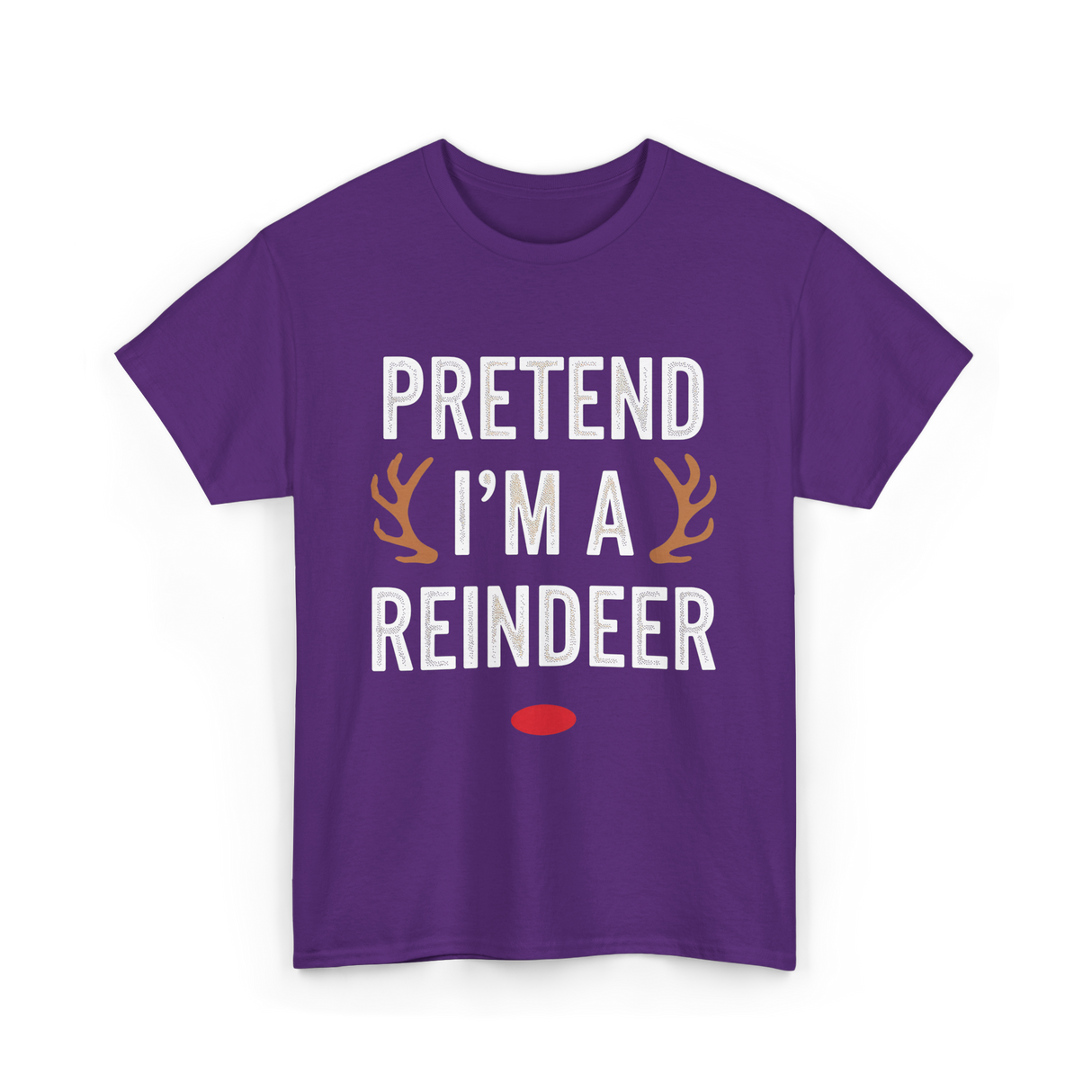 Pretend I'm A Reindeer T-Shirt - Purple