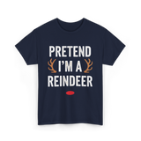 Pretend I'm A Reindeer T-Shirt - Navy