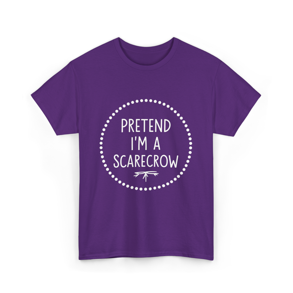 Pretend Im a Scarecrow Halloween T-Shirt - Purple