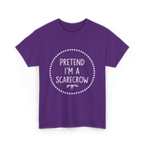 Pretend Im a Scarecrow Halloween T-Shirt - Purple