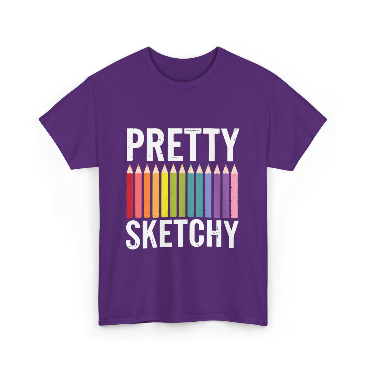 Pretty Sketchy Art Lovers T-Shirt - Purple