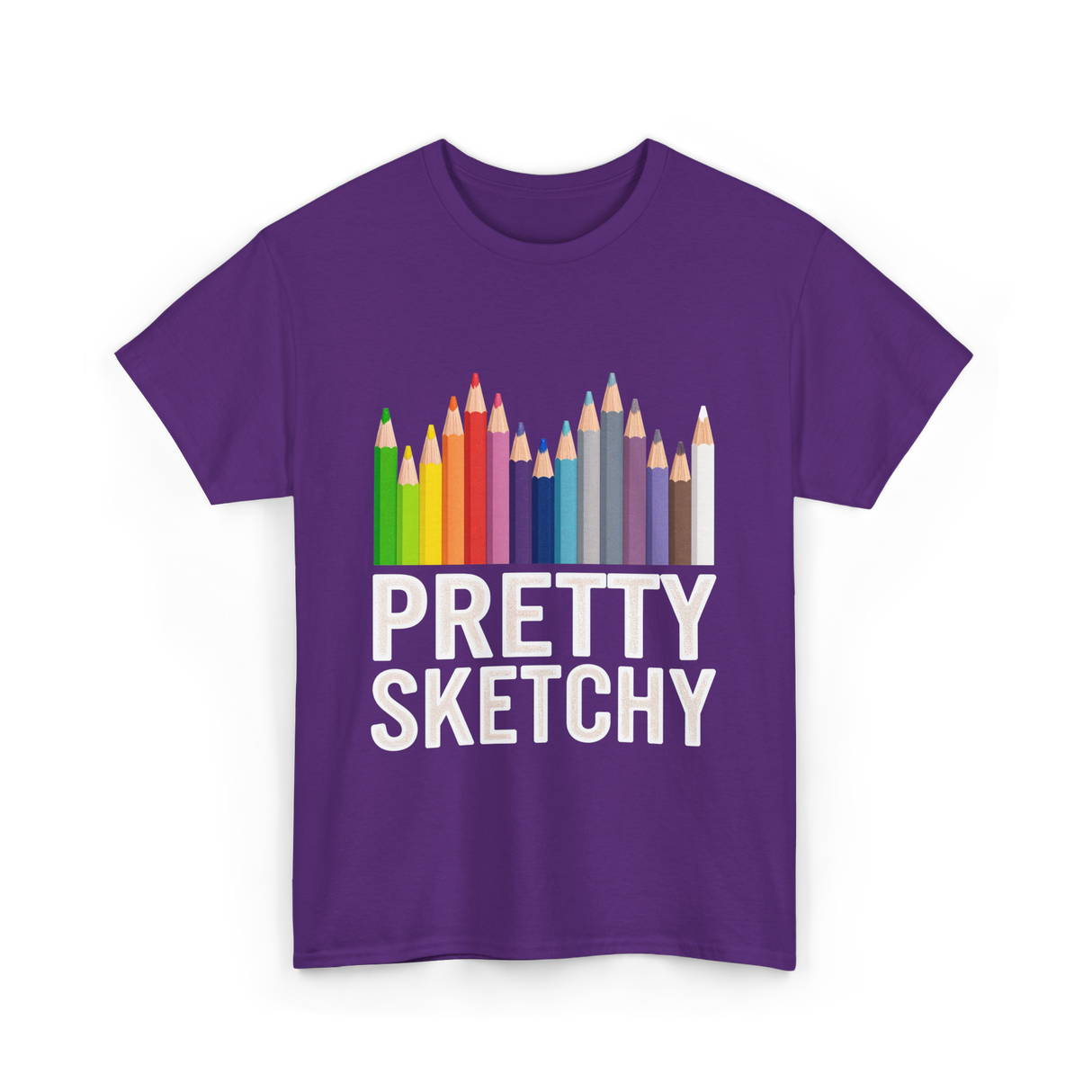 Pretty Sketchy Artist Sketching T-Shirt - Purple
